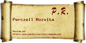 Perczell Rozvita névjegykártya